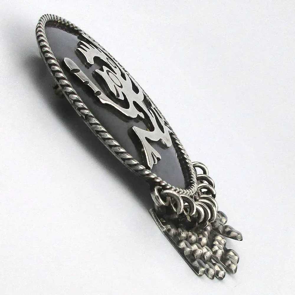 Taxco MARICELA 925 Sterling Pin Pendant Isidro Ga… - image 2