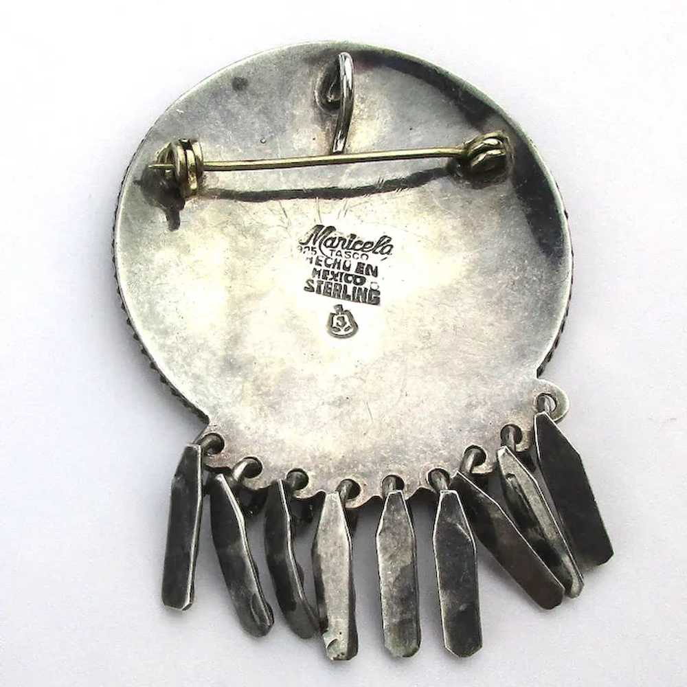 Taxco MARICELA 925 Sterling Pin Pendant Isidro Ga… - image 3