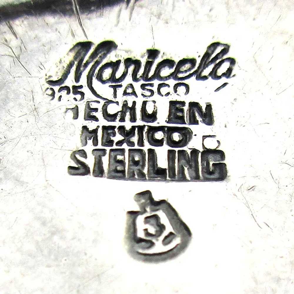 Taxco MARICELA 925 Sterling Pin Pendant Isidro Ga… - image 6