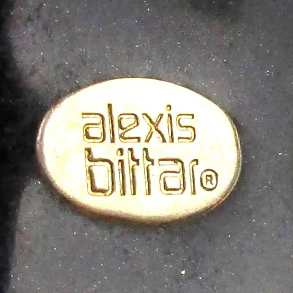 Vintage Alexis Bittar Satin Lucite Goldtone Clamp… - image 6