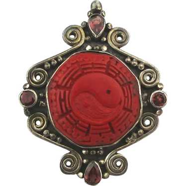 Sajen sterling silver garnet - Gem