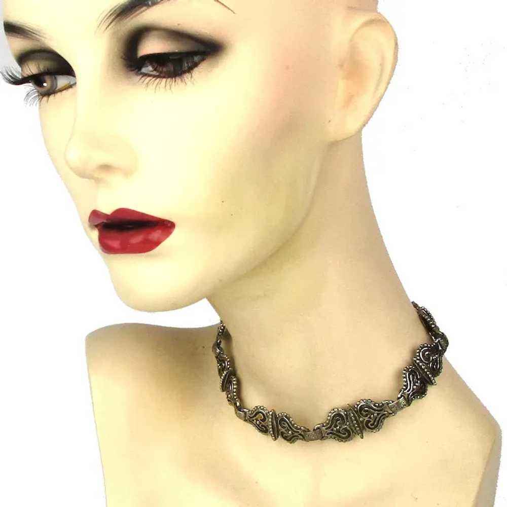 Art Deco Era HOLLYCRAFT Choker Necklace - image 4