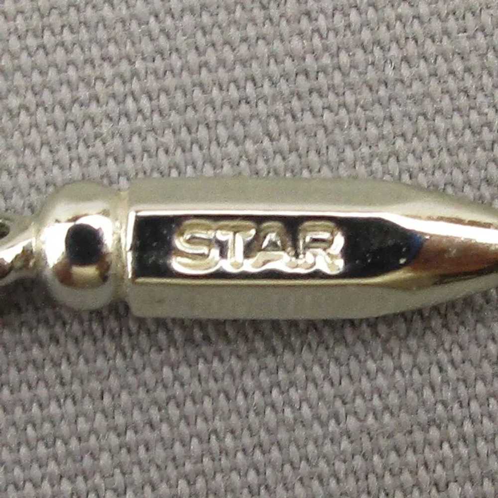 Vintage Signed STAR Necklace Earrings Set - 1940s… - image 6