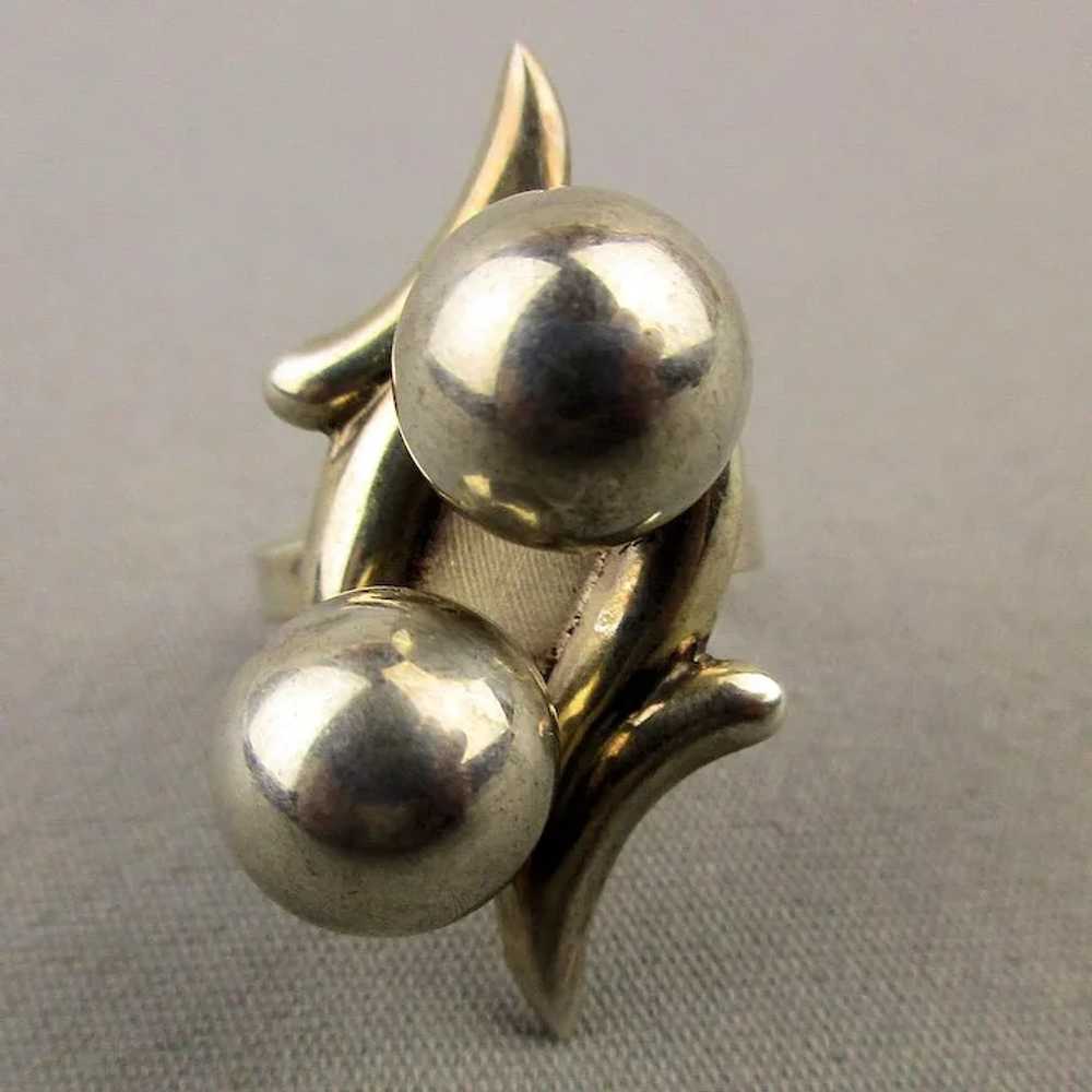 Vintage Mexican Sterling Silver Set - Pin - Ring … - image 2