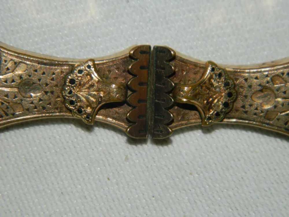 Victorian Gold Filled Collar Bar Brooch - image 4