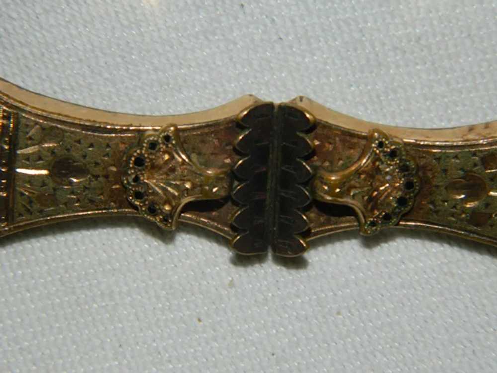 Victorian Gold Filled Collar Bar Brooch - image 5