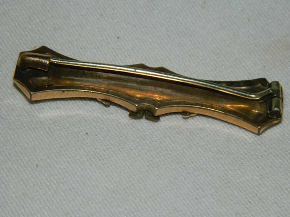 Victorian Gold Filled Collar Bar Brooch - image 6