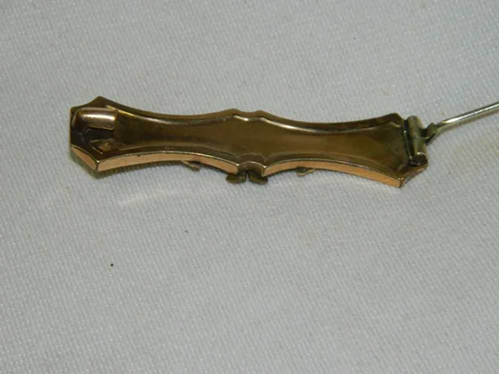 Victorian Gold Filled Collar Bar Brooch - image 8