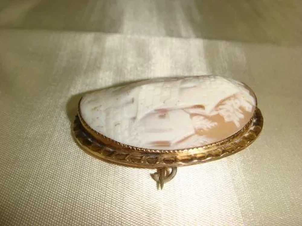 Victorian 1870s Rebecca at the Well Shell Cameo - image 3