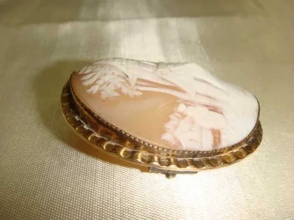 Victorian 1870s Rebecca at the Well Shell Cameo - image 4