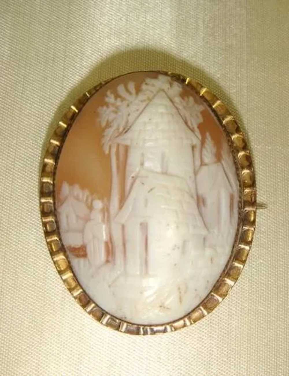 Victorian 1870s Rebecca at the Well Shell Cameo - image 7