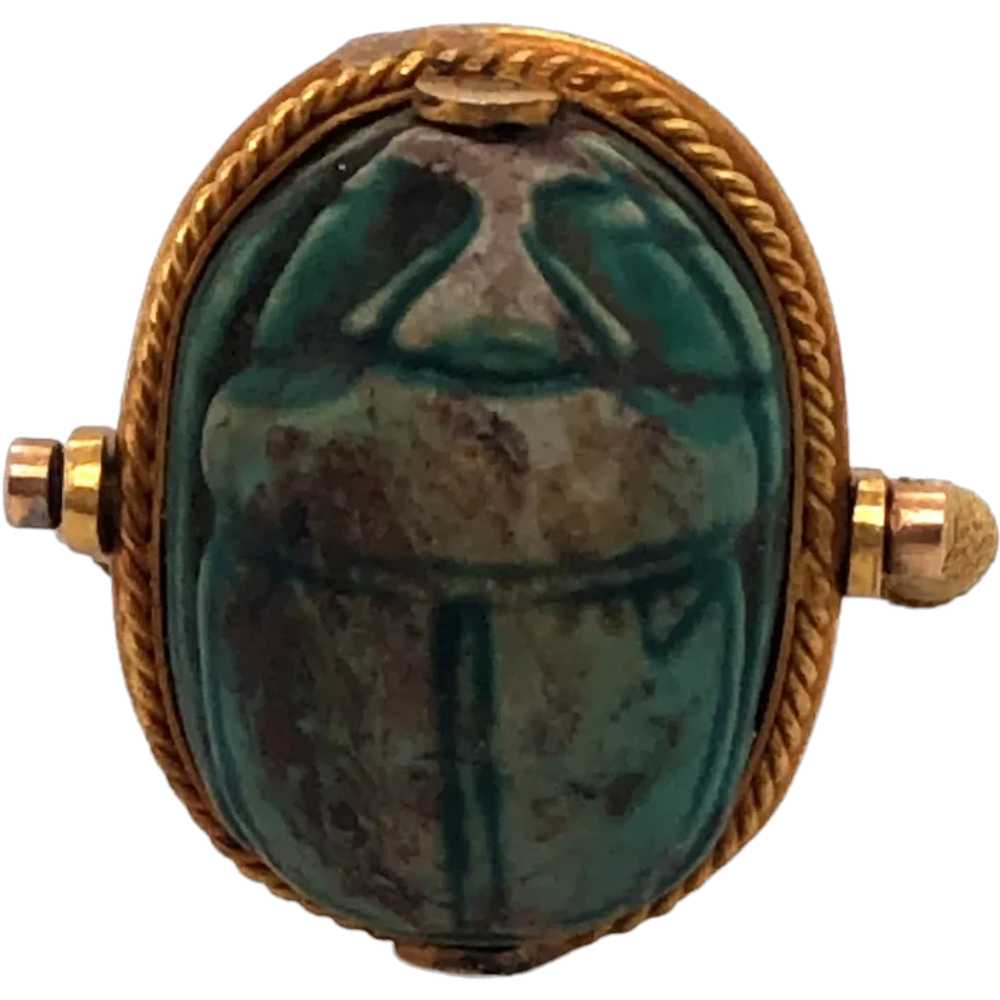 Antique Egyptian 22K Yellow Gold Scarab Ring. - Gem