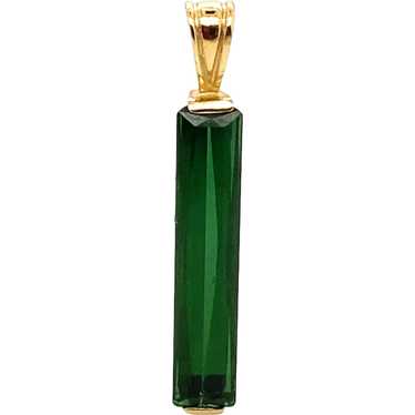 14K Yellow Gold Tourmaline Pendant