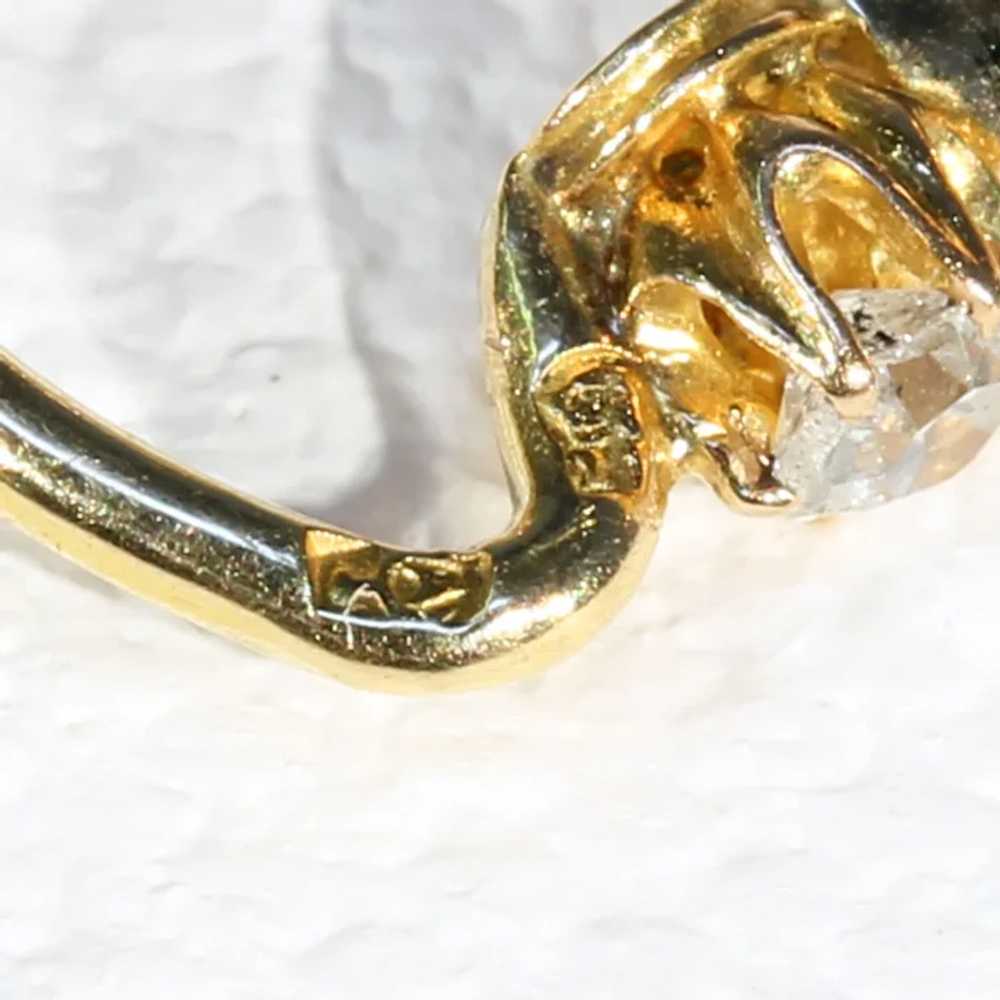 Antique Edwardian Diamond Pearl Cluster Earrings … - image 7