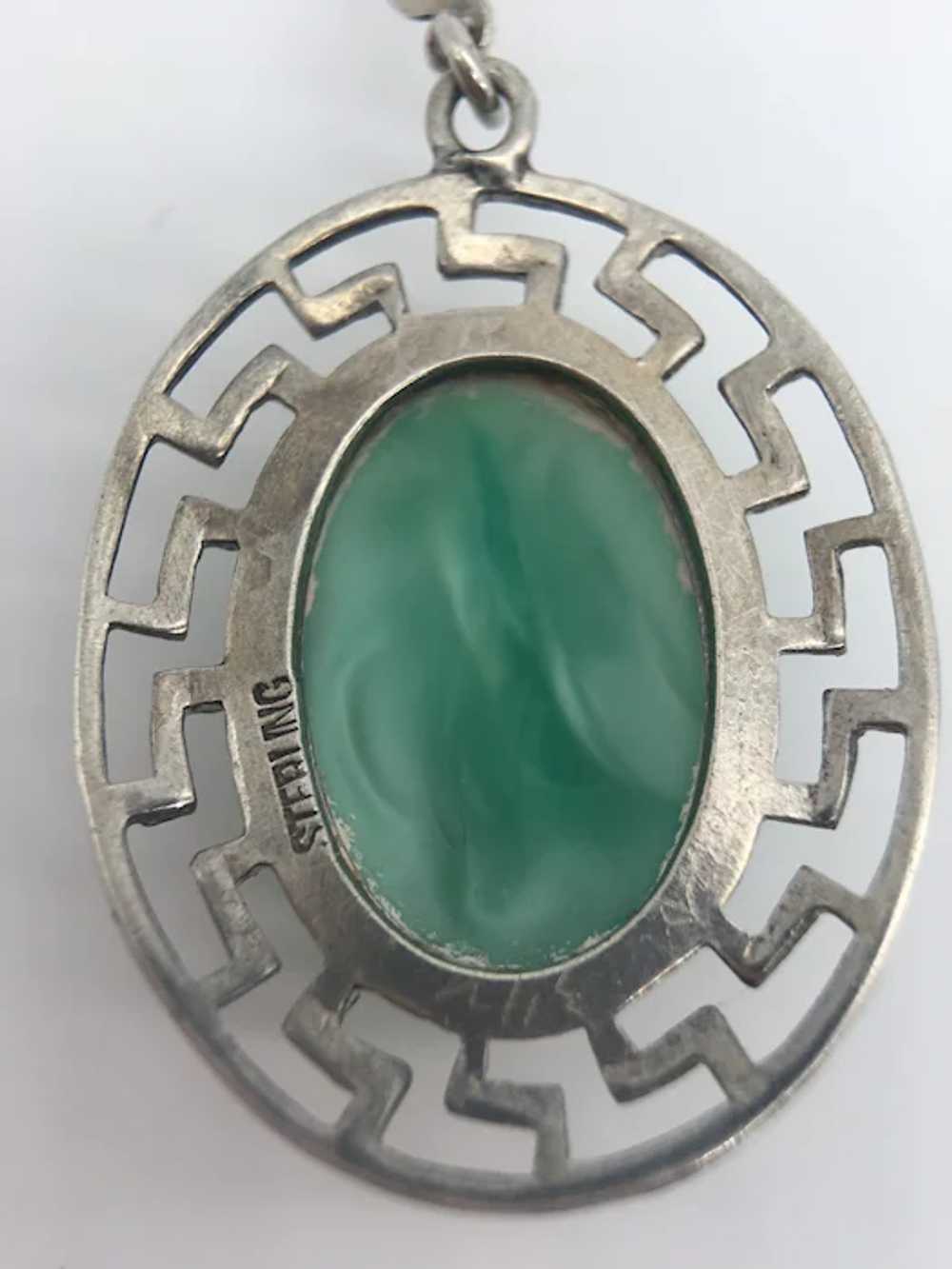 Vintage Art Deco Long Sterling Silver Peking Glas… - image 11