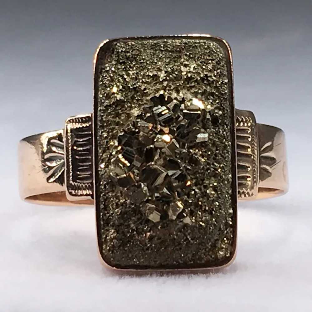 Antique Victorian Greek Revival Pyrite Fool's Foo… - image 9