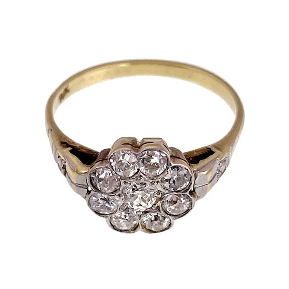 Deco Era 18K & Diamond Daisy Rosetta Ring - image 2