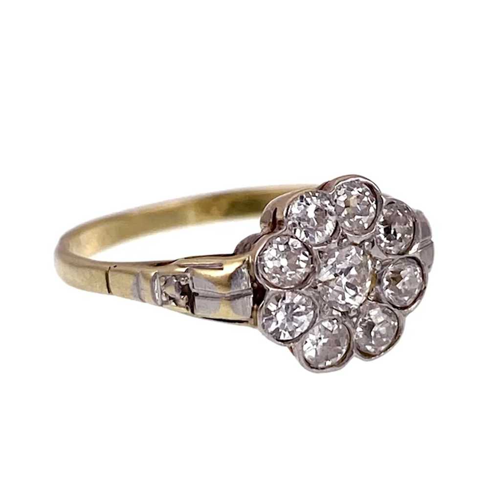 Deco Era 18K & Diamond Daisy Rosetta Ring - image 3