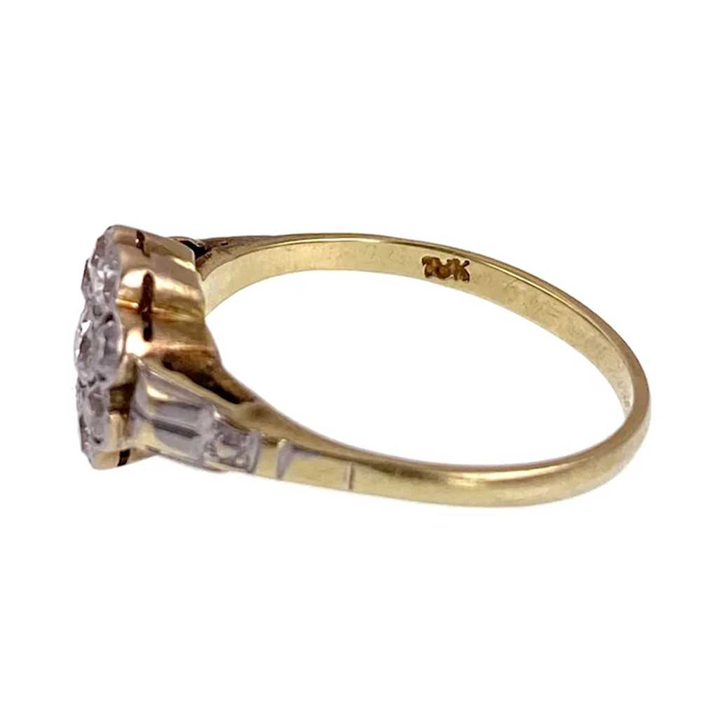 Deco Era 18K & Diamond Daisy Rosetta Ring - image 4