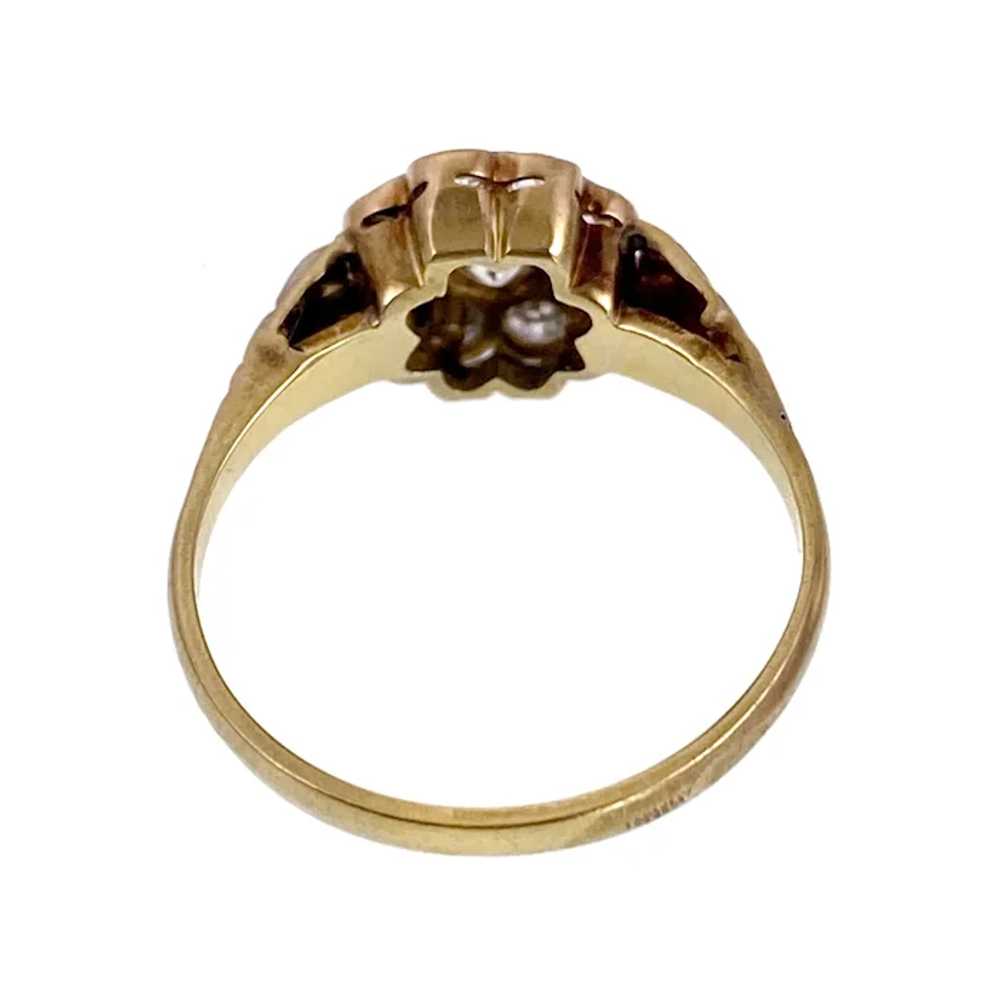 Deco Era 18K & Diamond Daisy Rosetta Ring - image 6