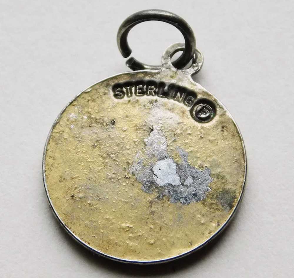 Sterling & Enamel VIRGINIA Vintage Estate Charm -… - image 2