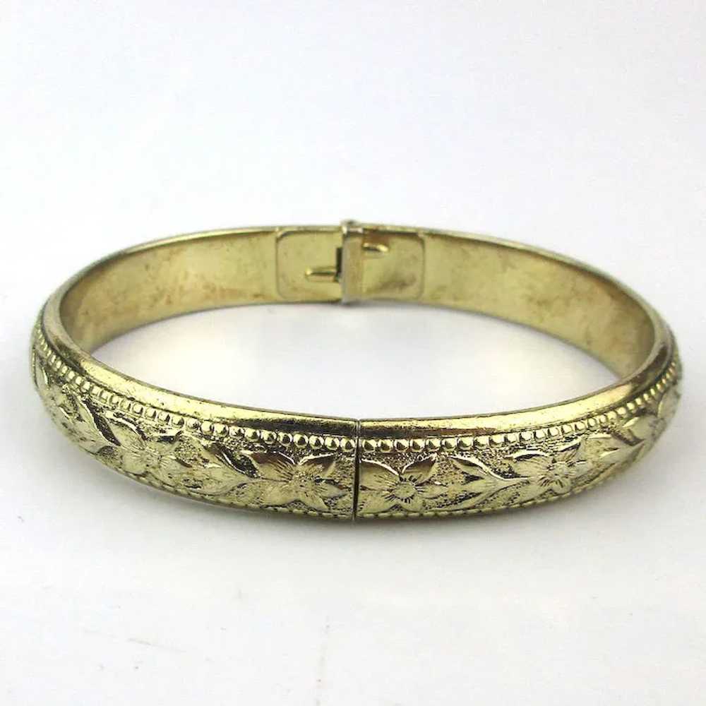 Whiting & Davis Ornate Hinge Bracelet a la Victor… - image 2