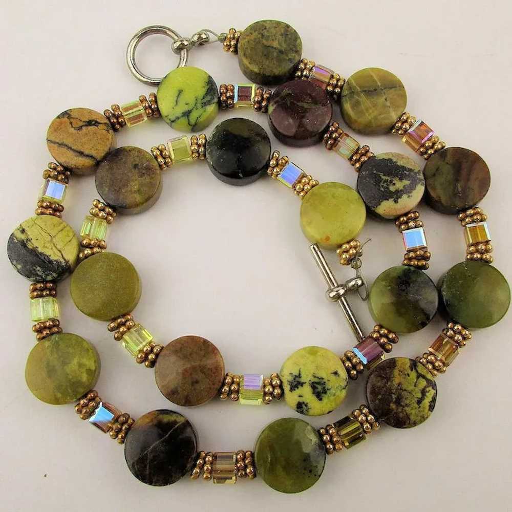 Vintage Stone - Crystal Necklace Earrings Set - image 2