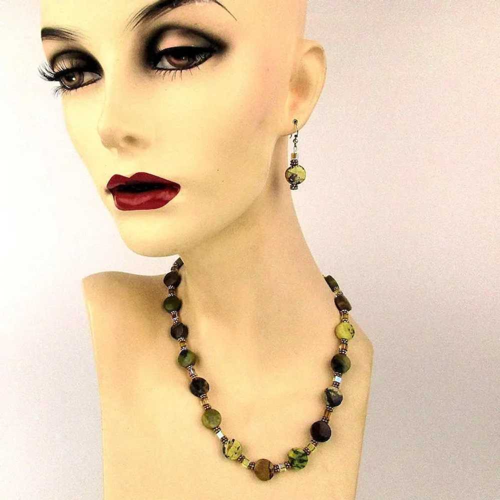 Vintage Stone - Crystal Necklace Earrings Set - image 8