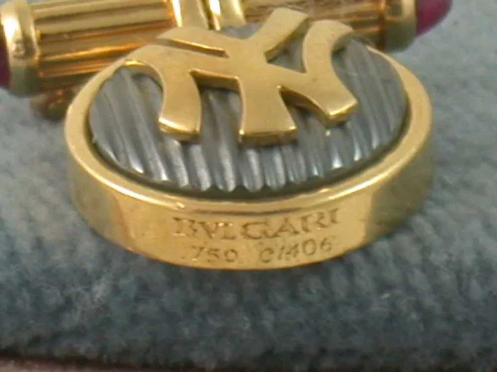 Estate 18K Bulgari New York Yankee Pin - image 2