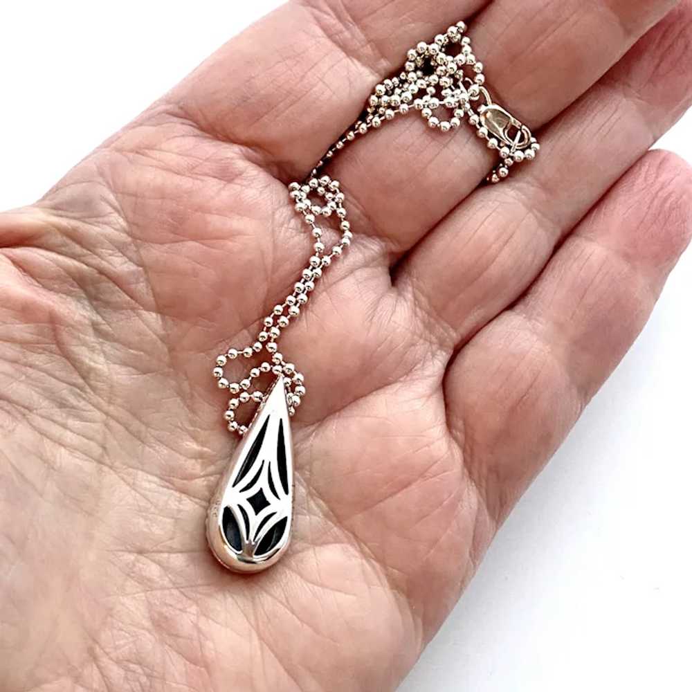 LAGOS Sterling Silver Teardrop Pendant - image 8