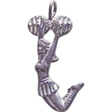 Sterling CHEERLEADER Vintage Pendant or Charm - image 1