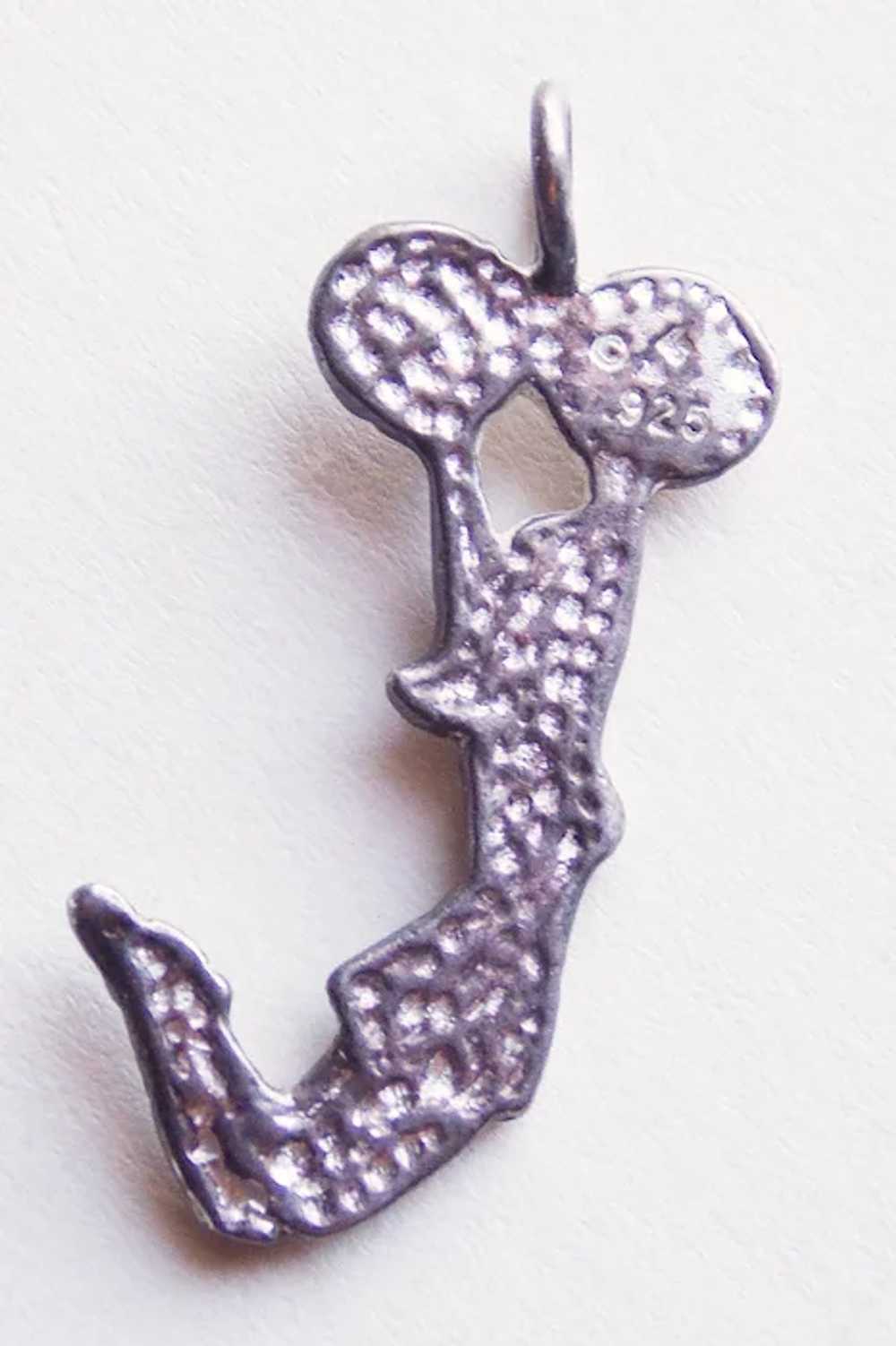 Sterling CHEERLEADER Vintage Pendant or Charm - image 2