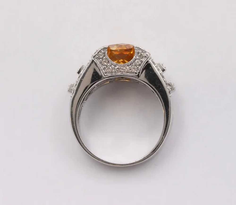 Unique Clover Shape Checkerboard Cut  Citrine 14K… - image 6