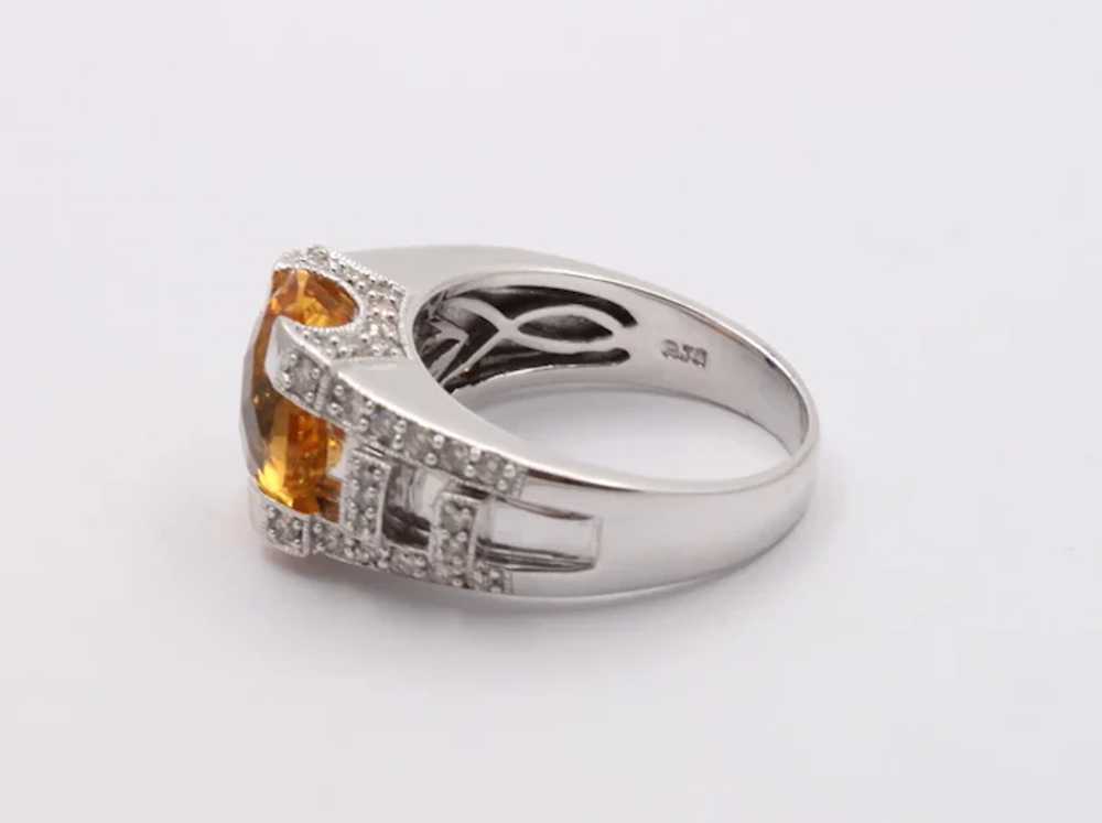 Unique Clover Shape Checkerboard Cut  Citrine 14K… - image 8