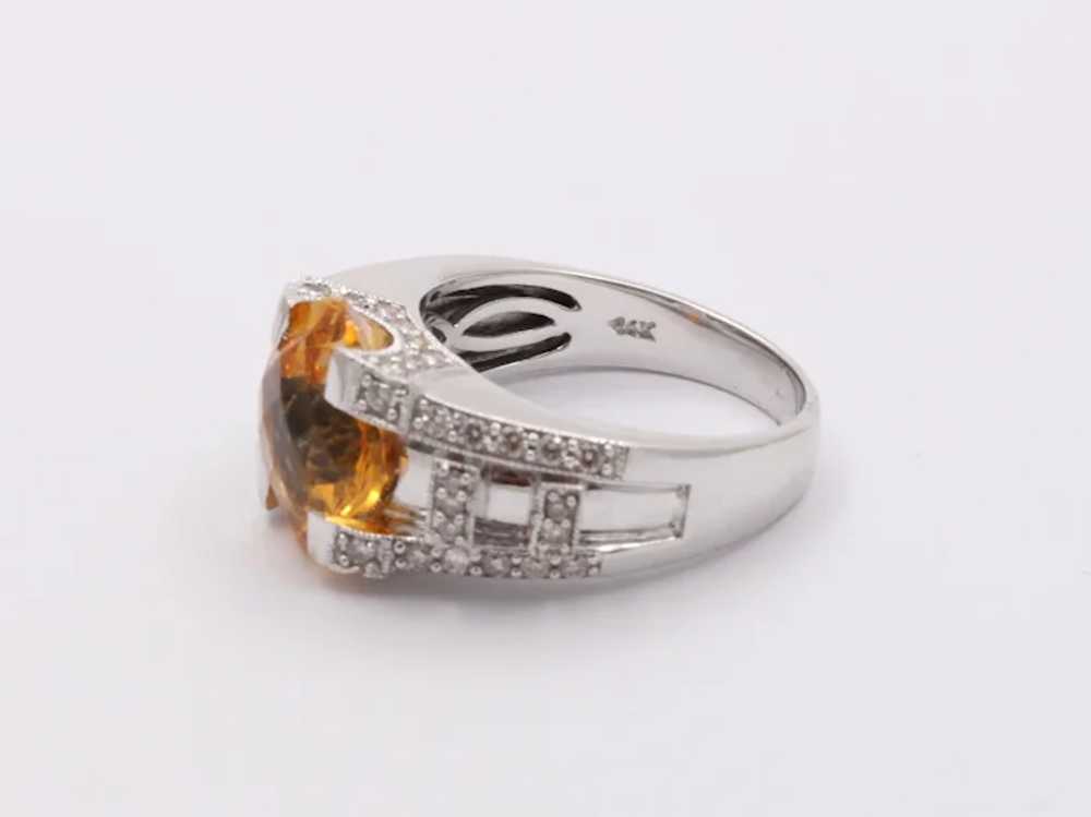 Unique Clover Shape Checkerboard Cut  Citrine 14K… - image 9