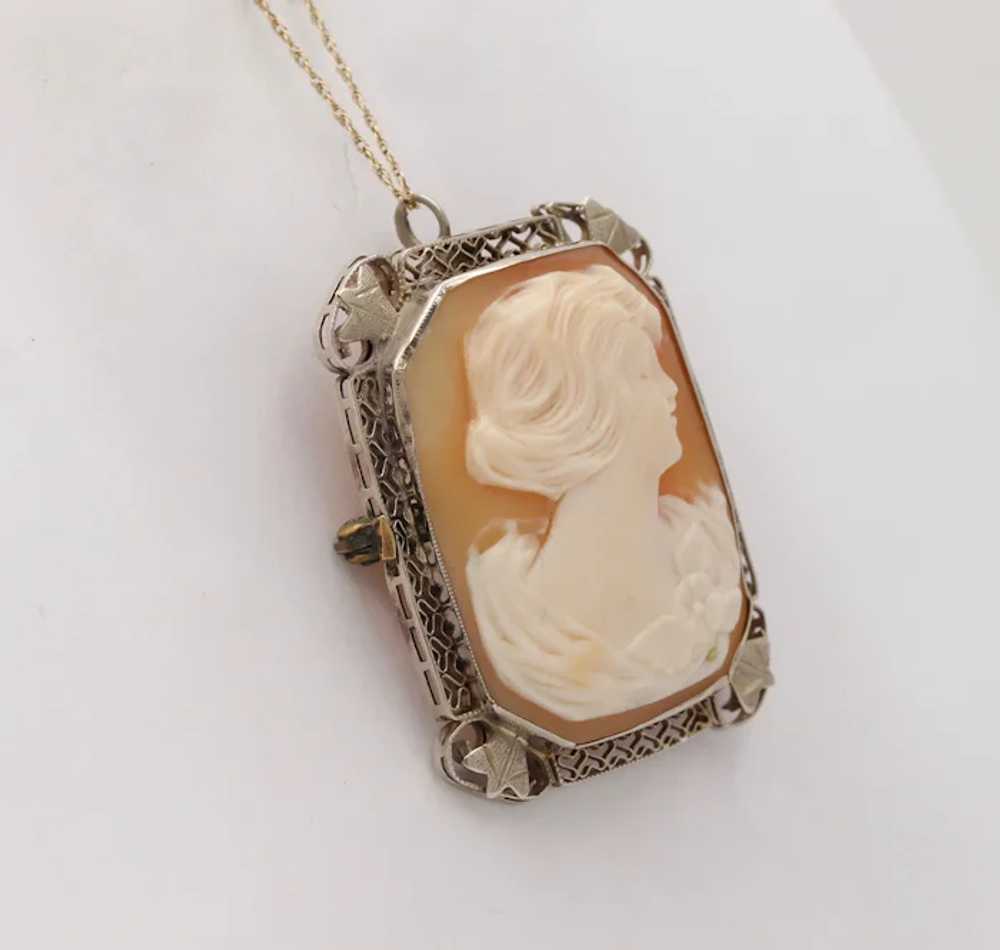Victorian Adorable Carved Shell Cameo Woman's Por… - image 5