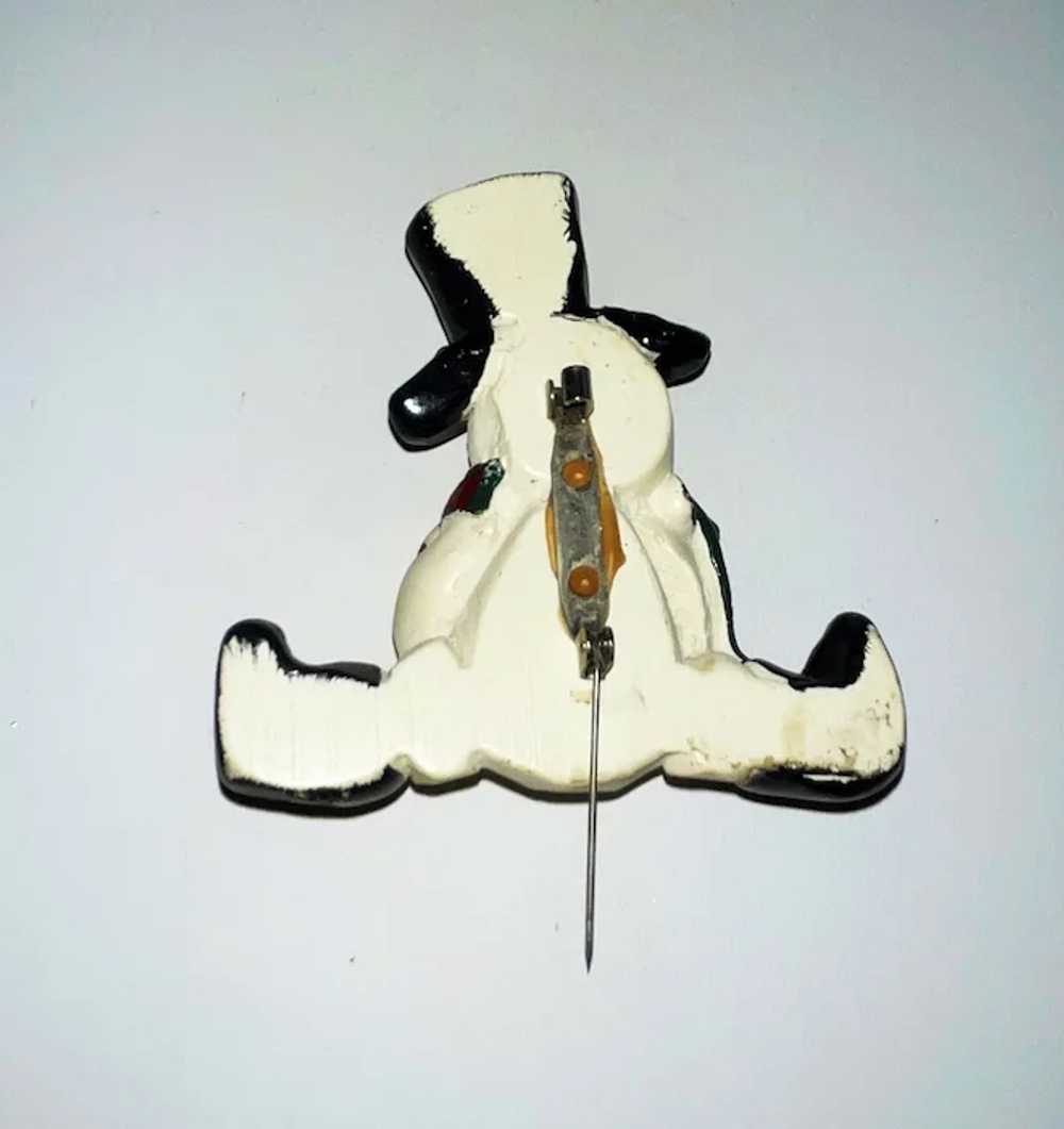 Cute Snowman in a Hat and Boots Resin Brooch with… - image 12