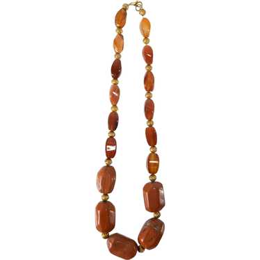 Red Jasper and Carnelian Agate Necklace