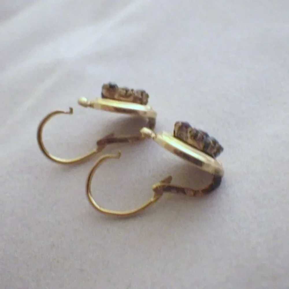 Antique Victorian 14 K Gold and Garnet Earrings - image 8