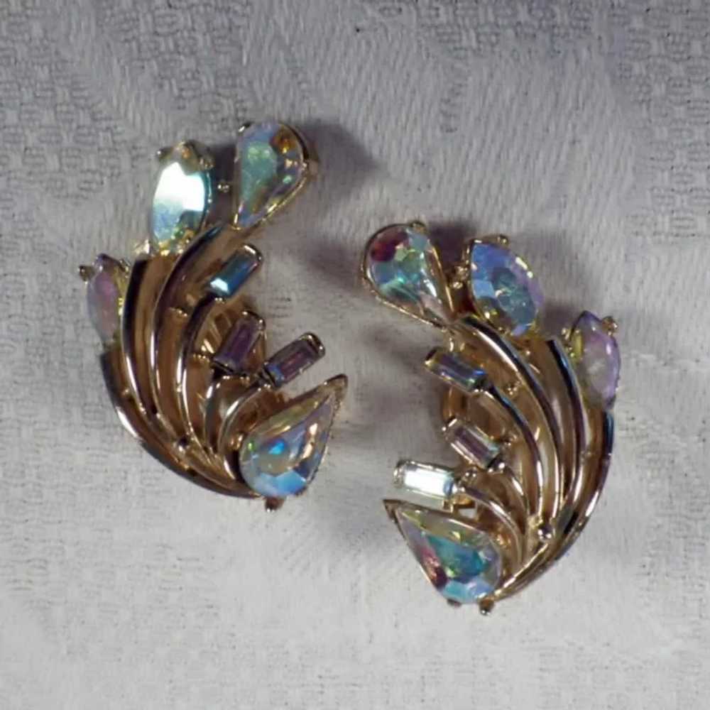 Vintage Signed Hollycraft Earrings - image 3