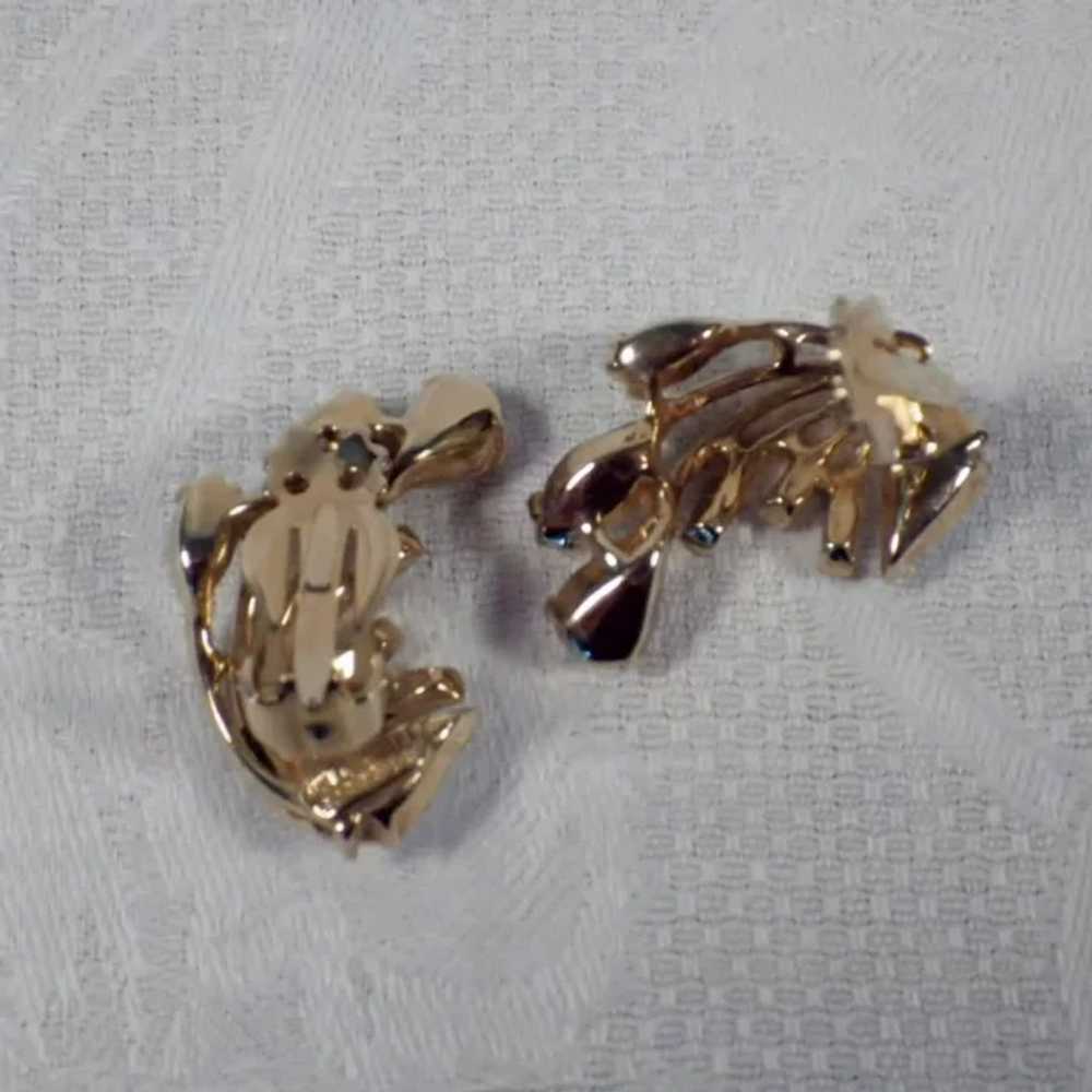 Vintage Signed Hollycraft Earrings - image 4