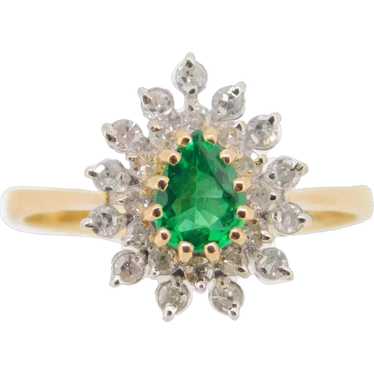 14 Karat Gold .44ct Genuine Natural Emerald Ring … - image 1