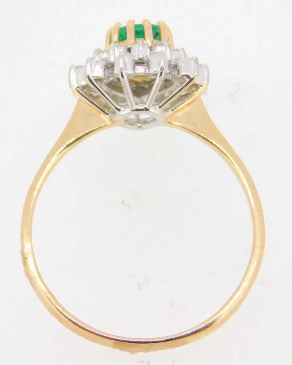 14 Karat Gold .44ct Genuine Natural Emerald Ring … - image 3