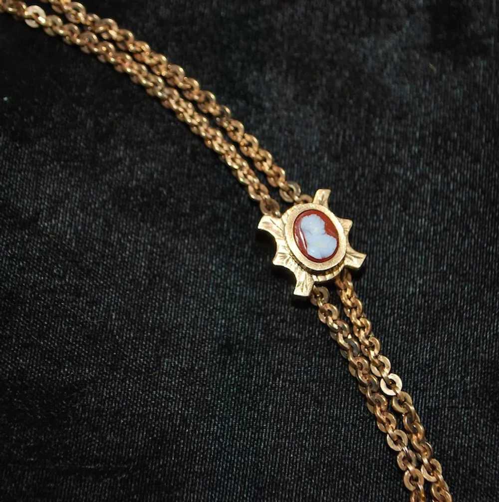 Victorian Rose Gold Long Lady's Watch Chain - 188… - image 5