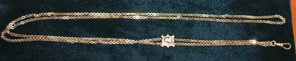 Victorian Rose Gold Long Lady's Watch Chain - 188… - image 7