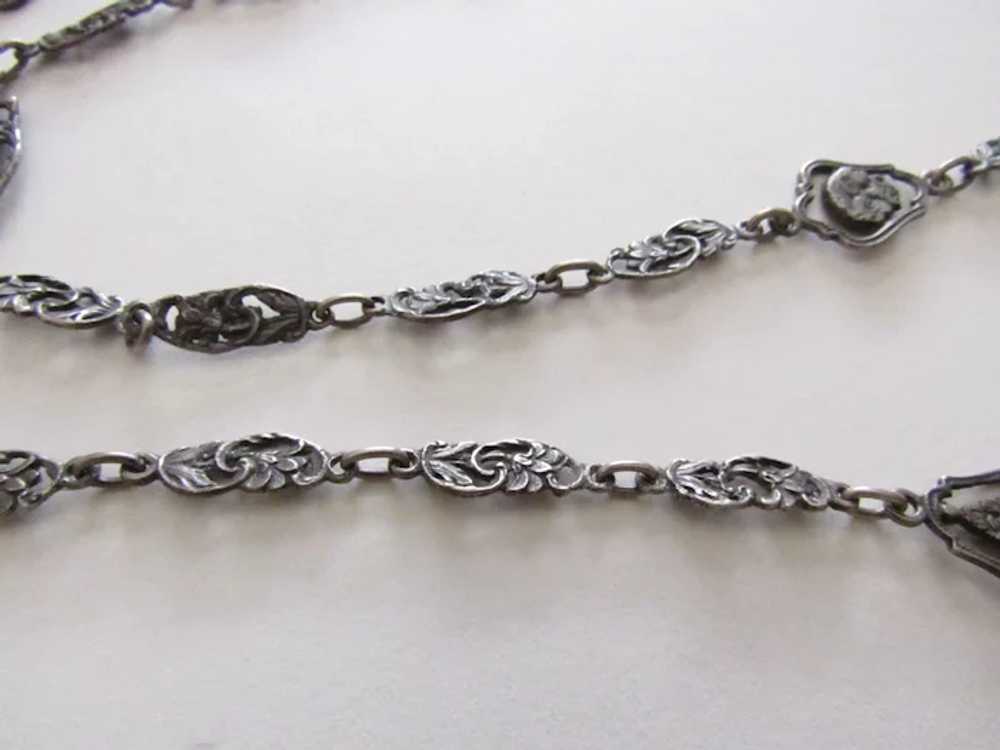 Antique Peruzzi Sterling Silver Necklace - image 4
