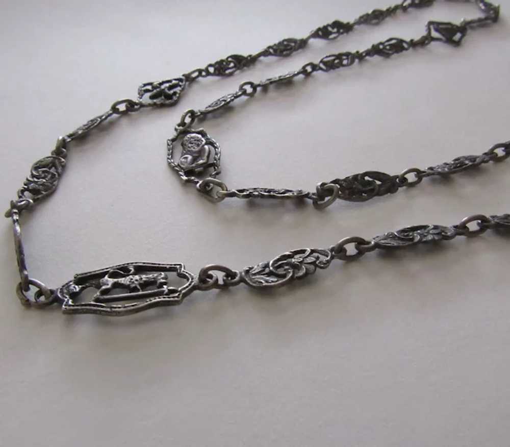 Antique Peruzzi Sterling Silver Necklace - image 5