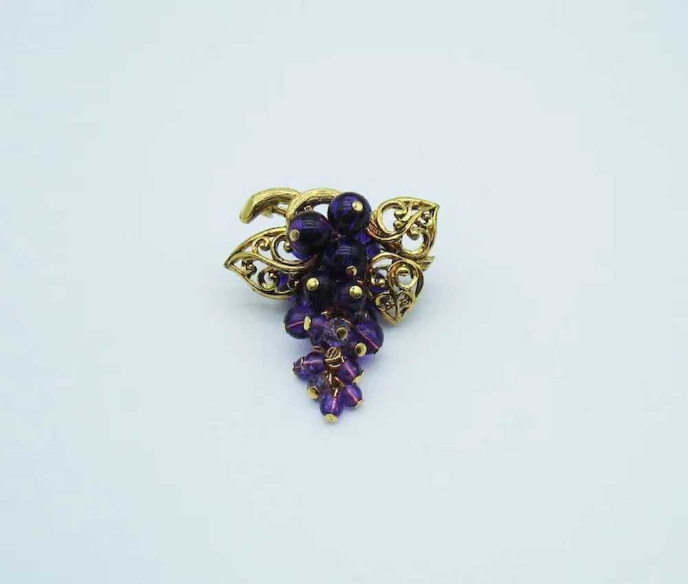 BOOK Signed Avon Vintage 1993 Fall Grapes Pin Bro… - image 2