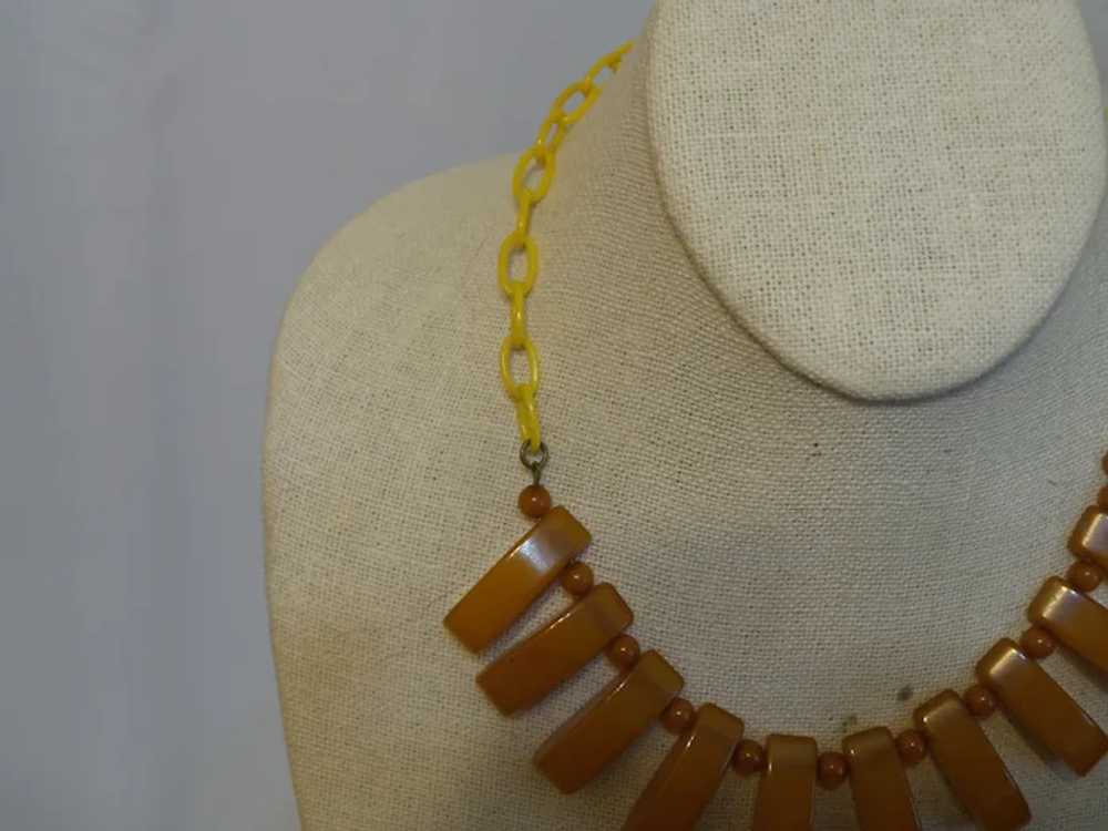 Art Deco Celluloid Links and Bakelite Amber Color… - image 10