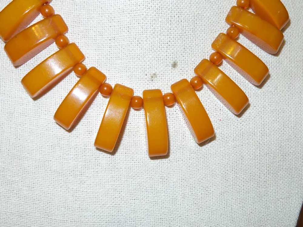 Art Deco Celluloid Links and Bakelite Amber Color… - image 3